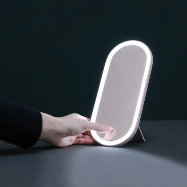 Portable LED Light Storage Box with Makeup Mirror