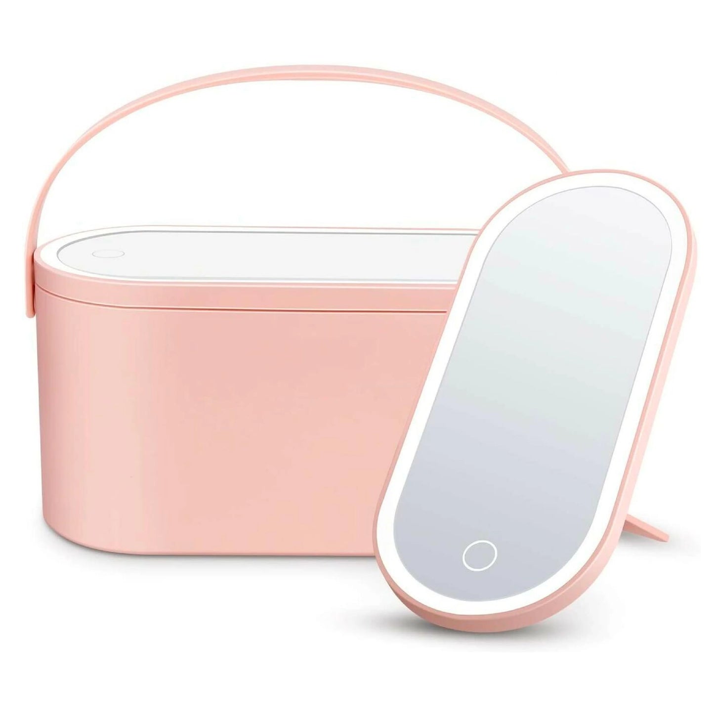 Portable LED Light Storage Box with Makeup Mirror