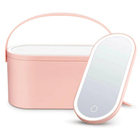 Portable LED Light Storage Box with Makeup Mirror